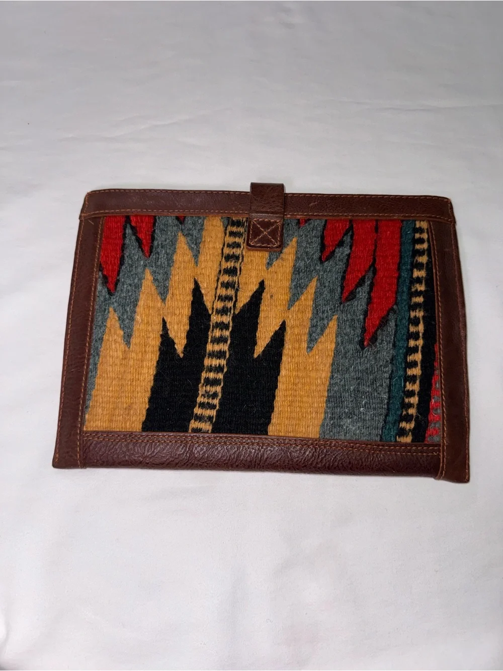 WILL Leather Aztec Patchwork Tablet Sleeve/Clutch in Multi-Color